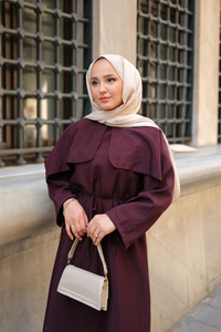 Lovise Rüzgarlık Elbise Bordo