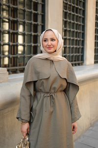 Lovise Rüzgarlık Elbise Fıstık Yeşil