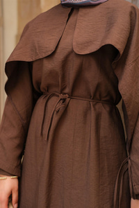 Lovise Rüzgarlık Elbise Kahverengi