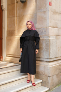 Lovise Rüzgarlık Elbise Siyah