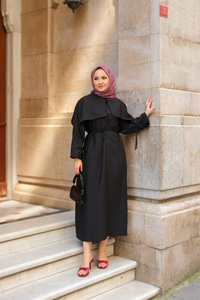 Lovise Rüzgarlık Elbise Siyah