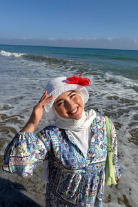 Luisida Desenli Elbise Mavi