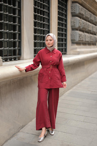 Lyocell Takım  Bordo