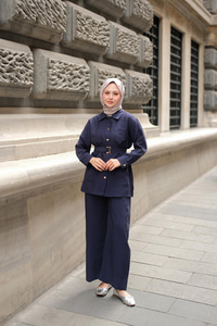 Lyocell Takım  Lacivert