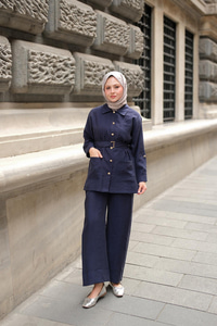 Lyocell Takım  Lacivert