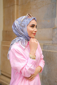 Manolya Soft Eşarp Açık Mavi