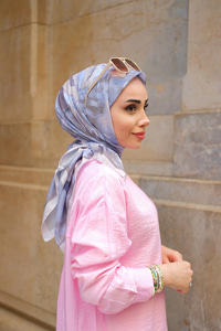 Manolya Soft Eşarp Açık Mavi