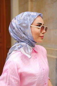 Manolya Soft Eşarp Açık Mavi