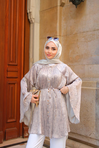 Margela Desenli Dik Piliseli Gömlek Taş