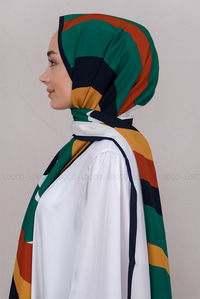 Uygun Fiyatlı MINIMAL DESEN SAL HARDAL-BEYAZ | Loccomoda.com 