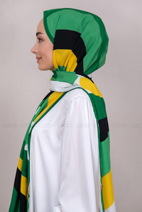 Uygun Fiyatlı MINIMAL DESEN SAL SARI-BEYAZ | Loccomoda.com 