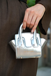 Minimal Omuz Çantası Gümüş