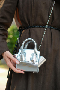 Minimal Omuz Çantası Gümüş