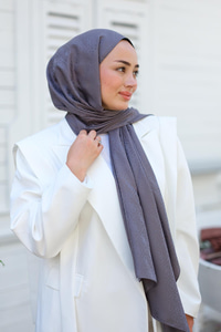 Monogram Şal Antrasit