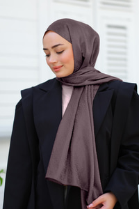 Monogram Şal Koyu Vizon