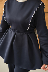 Nakış Detay Takım Lacivert