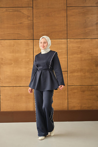 Nakış Detay Takım Lacivert