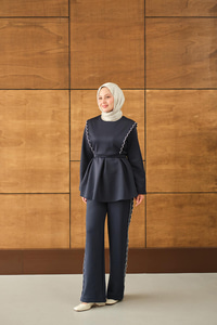 Nakış Detay Takım Lacivert