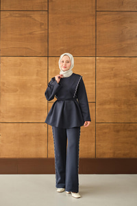 Nakış Detay Takım Lacivert