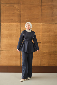 Nakış Detay Takım Lacivert