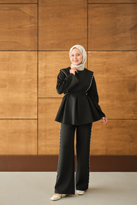 Nakış Detay Takım Siyah