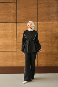 Nakış Detay Takım Siyah