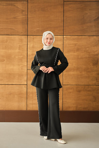 Nakış Detay Takım Siyah