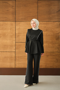 Nakış Detay Takım Siyah