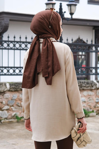 Nakış Detaylı Gömlek Taş