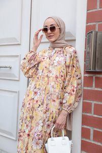 Nergis Desen Elbise Sarı