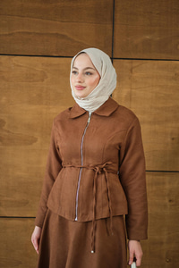 Nubuk Detay Bel Bağlamalı Takım Taba