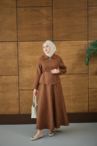 Nubuk Detay Bel Bağlamalı Takım Taba