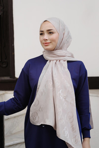 Nur Desenli Jakar Şal Kum Beji