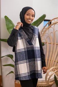 Uygun Fiyatlı ODUNCU V YAKA SUVETER MAVI-BEYAZ | Loccomoda.com 