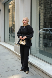 Olivia İncili Takım Siyah