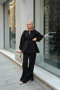 Olivia İncili Takım Siyah