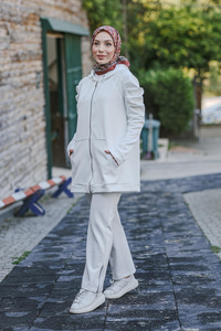 Omuz Fırfır Detay İkili Takım Beyaz