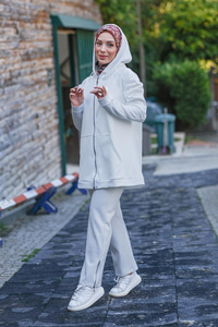 Omuz Fırfır Detay İkili Takım Beyaz