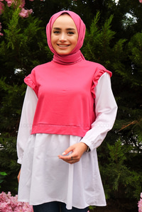 Uygun Fiyatlı OMUZ FIRFIRLI GOMLEK DETAY TUNIK | Loccomoda.com 