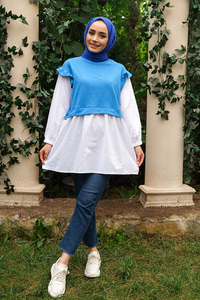 Uygun Fiyatlı OMUZ FIRFIRLI GOMLEK DETAY TUNIK | Loccomoda.com 