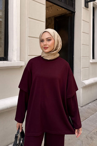 Omuz Parça Detay Takım Bordo