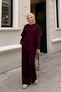 Omuz Parça Detay Takım Bordo