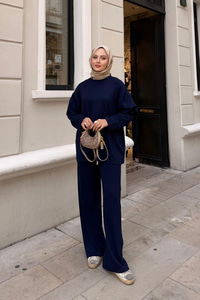 Omuz Parça Detay Takım Lacivert