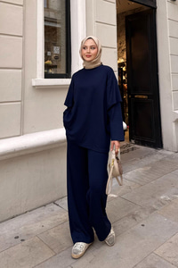 Omuz Parça Detay Takım Lacivert