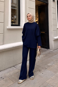 Omuz Parça Detay Takım Lacivert