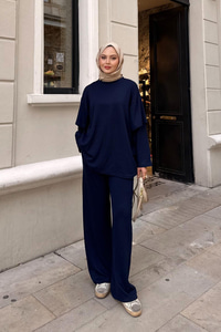 Omuz Parça Detay Takım Lacivert