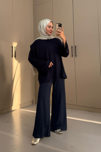 Omuz Vatkalı Takım Lacivert