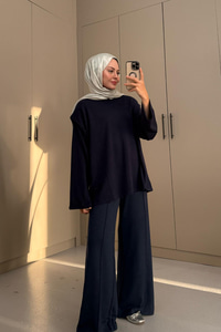 Omuz Vatkalı Takım Lacivert