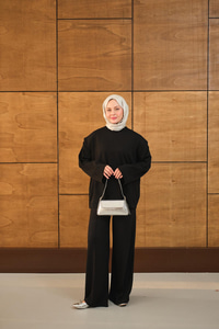 Omuz Vatkalı Takım Siyah