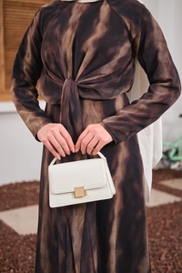 Ön Bağlama Detay Şifon Elbise Siyah